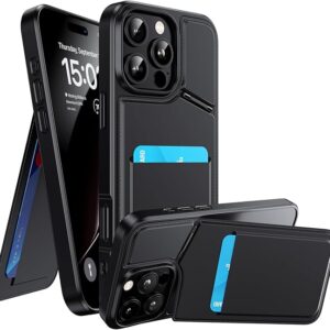 Phone Wallet Case with 2 Card Holder Slot, Kickstand, MagSafe